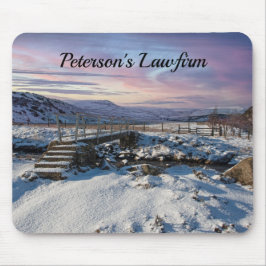 Landschaftliche Weihnachtslandschaft Mousepad