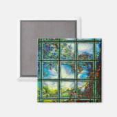 Landschaftliche Weinberge und Natur Magnet (Vorderseite/Rückseite)