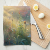 Landschaftliche Wiese mit Blume Geschirrtuch (Viertel Falte)