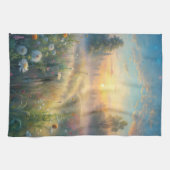 Landschaftliche Wiese mit Blume Geschirrtuch (Horizontal)