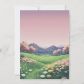 Landschaftliche Wildblumen Hochzeit Einladung (Rückseite)