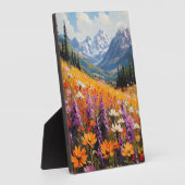 Landschaftliche Wildblumen und Berge Kunst und Kul Fotoplatte (Seite)