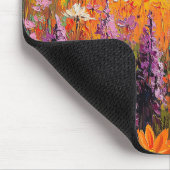 Landschaftliche Wildblumen und Berge Kunst und Kul Mousepad (Ecke)