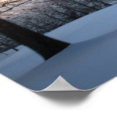 Landschaftliche Winterbäume Poster (Ecke)