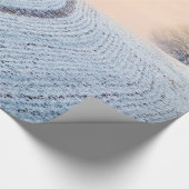 Landschaftliche Winterlandschaft Bäume mit Gaben v Geschenkpapier (Ecke)