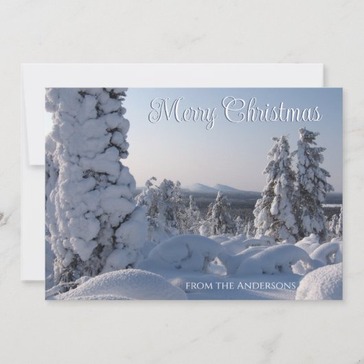 Landschaftliche Winterlandschaft Frohe Weihnachten (Vorderseite)