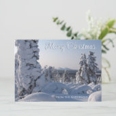 Landschaftliche Winterlandschaft Frohe Weihnachten (Stehend Vorderseite)