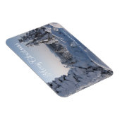 Landschaftliche Winterlandschaft Frohe Weihnachten Magnet (Rechte Seite)