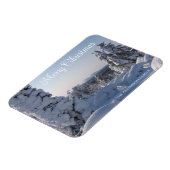 Landschaftliche Winterlandschaft Frohe Weihnachten Magnet (Linke Seite)