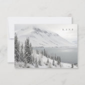 Landschaftliche Winterlandschaft Hochzeitsmahlzeit RSVP Karte (Vorderseite)