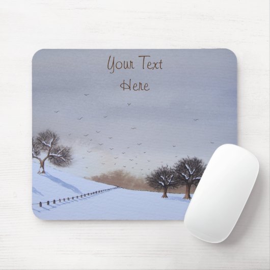 Landschaftliche Winterschneelandschaft Mousepad (Mit Mouse)