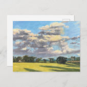 Landschaftliche Wolken über der Ackerweide von St. Postkarte (Vorne/Hinten)