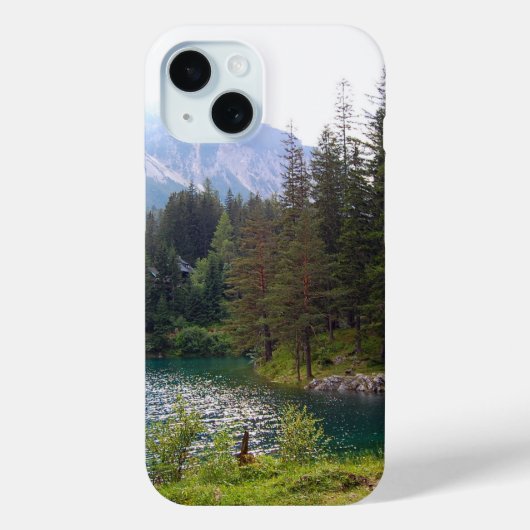 Landschaftlicher Alpenwald und Foto Case-Mate iPhone Hülle (Rückseite)