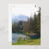 Landschaftlicher Alpenwald und See Postkarte (Vorne/Hinten)
