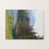 Landschaftlicher Alpenwald und See Puzzle (Horizontal)