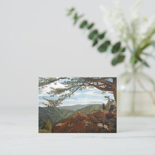 Landschaftlicher Ausblick auf die Berge Pastorale Visitenkarte (Stehend Vorderseite)