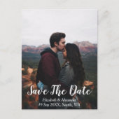 Landschaftlicher Berg Save the Date Postkarte (Vorderseite)