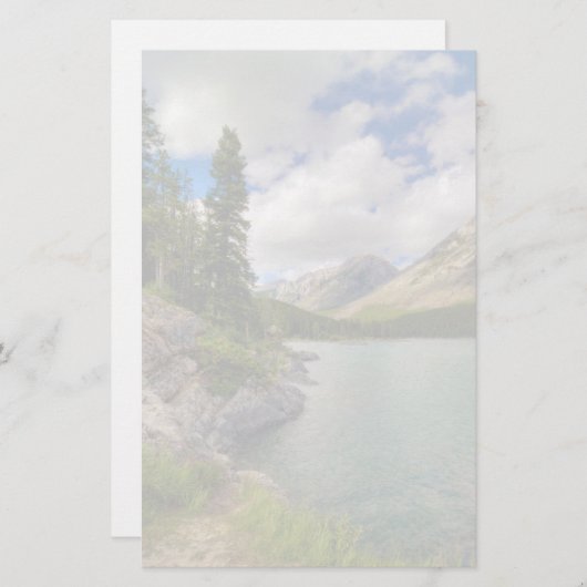 Landschaftlicher Bergsee Briefpapier (Vorne/Hinten)