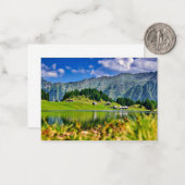 Landschaftlicher Bergsee, Deutschland Mitteilungskarte (Vorderseite/Rückseite Beispiel)