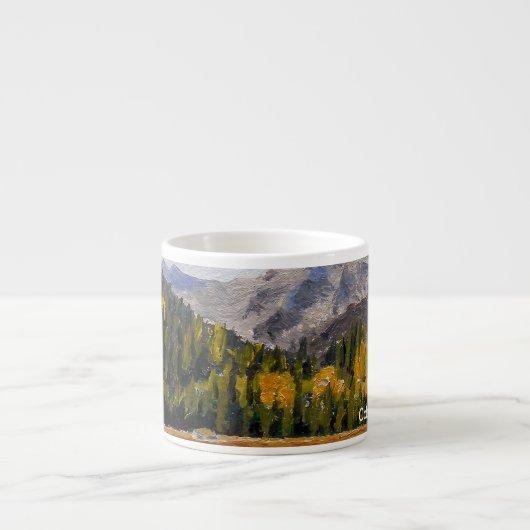 Landschaftlicher Bergsee im Estespark Espressotasse (Vorderseite)