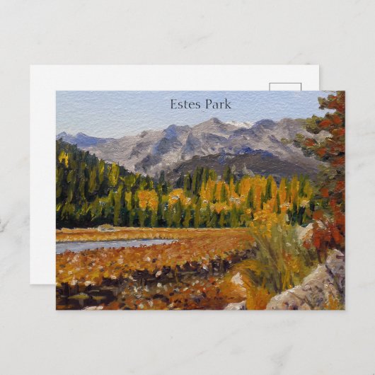 Landschaftlicher Bergsee im Estespark Postkarte (Vorne/Hinten)
