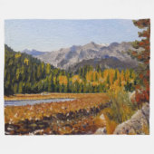 Landschaftlicher Bergsee in Estes Park Fleece Blan (Vorderseite (Horizontal))