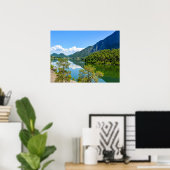 Landschaftlicher Bergsee Spiegelbild Poster (Heimbüro)