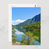 Landschaftlicher Bergsee Spiegelbild Postkarte (Vorne/Hinten)