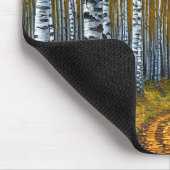 Landschaftlicher Birkenwald im Herbst Mousepad (Ecke)