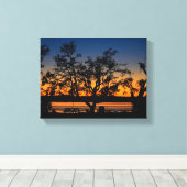 Landschaftlicher Blick auf den Sonnenuntergang übe Leinwanddruck (Insitu (Holzboden))