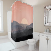 Landschaftlicher Blick auf Sonnenuntergang in eine Duschvorhang (Beispiel)