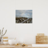 Landschaftlicher Boardwalk Florida Beach Naturfoto Poster (Küche)