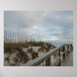 Landschaftlicher Boardwalk Florida Beach Naturfoto Poster