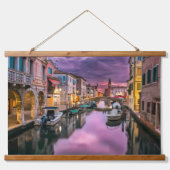 Landschaftlicher Canal Grande in Italien bei Sunse Wandteppich Mit Holzrahmen (Vorne)