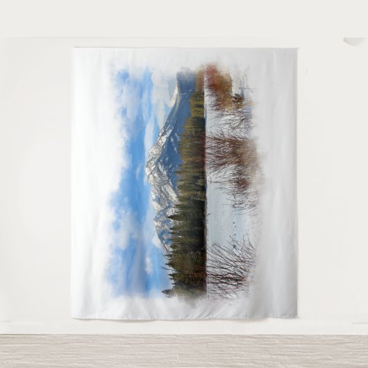 Landschaftlicher Cascade Mountain - Banff Alberta Wandteppich (Vorderseite)