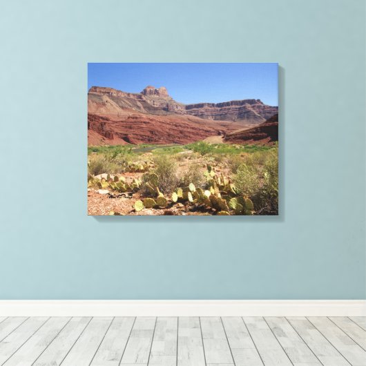 Landschaftlicher Colorado River bei Grand Canyon F Leinwanddruck (Insitu (Holzboden))