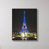 Landschaftlicher Eiffelturm bei Nacht Leinwanddruck (Vorderseite)