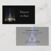 Landschaftlicher Eiffelturm bei Nacht Visitenkarte (Vorne/Hinten)