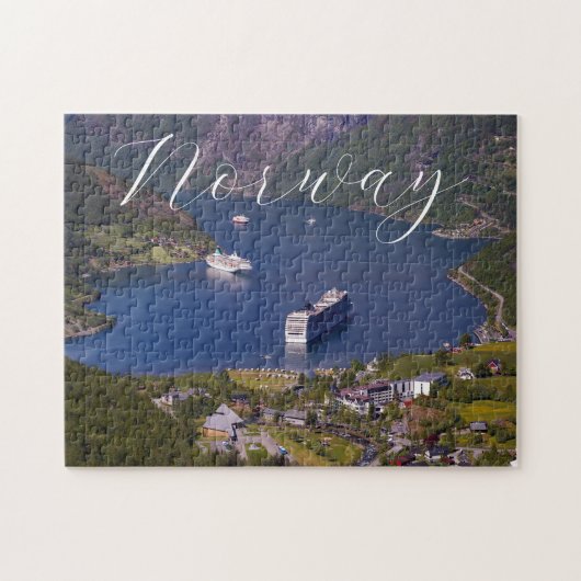 Landschaftlicher Fjord Norwegen Cruise Jigsaw Puzz Puzzle (Horizontal)