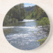 Landschaftlicher Fluss in den Blue Ridge Mountains Getränkeuntersetzer (Vorne)