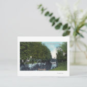 Landschaftlicher Fluss mit Canoe SceneEugene, OR Postkarte (Stehend Vorderseite)