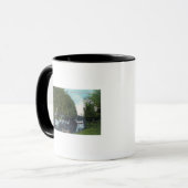 Landschaftlicher Fluss mit Canoe SceneEugene, OR Tasse (Vorderseite Links)