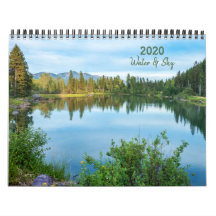 Landschaftlicher Fotokalender für Wasser und Himme