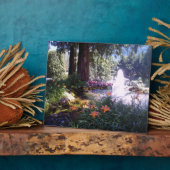 Landschaftlicher Garten mit Wasserbrunnen Fotoplatte (Seite)