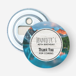 Landschaftlicher Geburtstag von Mountain & Lake Fo Flaschenöffner