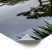 Landschaftlicher Goldener Pavillon Japanischer Gar Poster (Ecke)