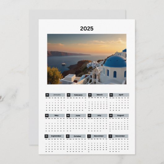 Landschaftlicher Griechenland-Ansichtskalender Programm (Vorne/Hinten)