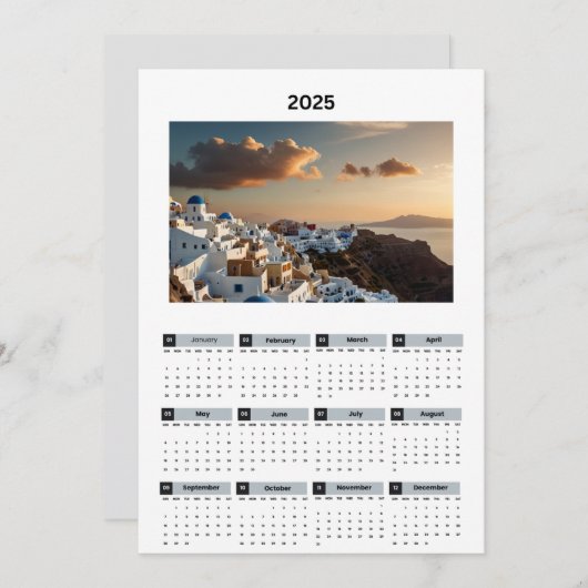 Landschaftlicher Griechenland-Ansichtskalender Programm (Vorne/Hinten)