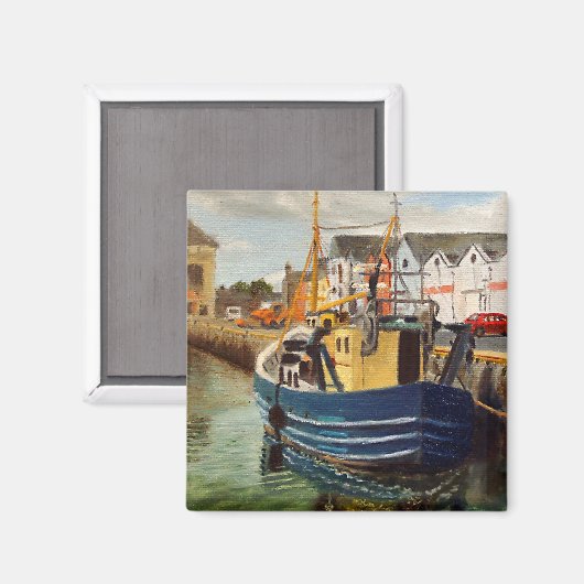 Landschaftlicher Hafen in Galway City Irland Fisch Magnet (Vorderseite/Rückseite)