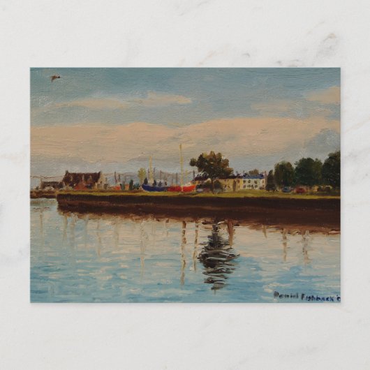 Landschaftlicher Hafen in Galway City Irland Postkarte (Vorderseite)